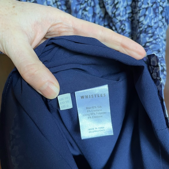 Whistles Dresses Whistles Bella Blue Multipetal Silk Bodycon Dress